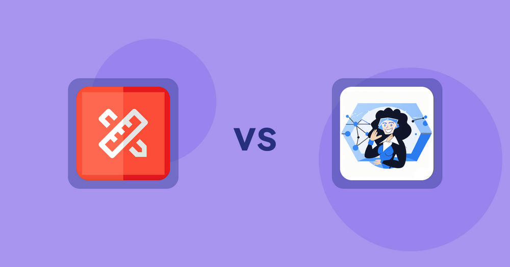 Shopify Product Display Apps: RT: Size Chart, Size Guide vs Eva AI: Optimize Descriptions