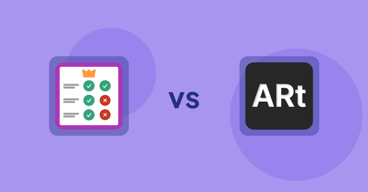 Shopify Product Display Apps: Pretty Comparison Tables vs Wall Art Viewer AR