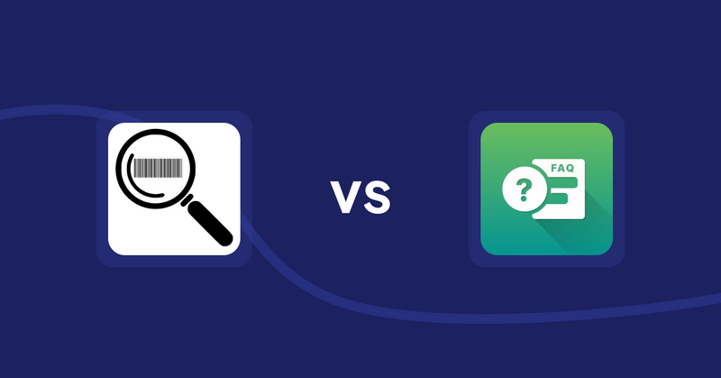 Shopify Product Display Apps: ScanZ ‑ Find and Import Easy vs FAQ Expert: Product FAQ