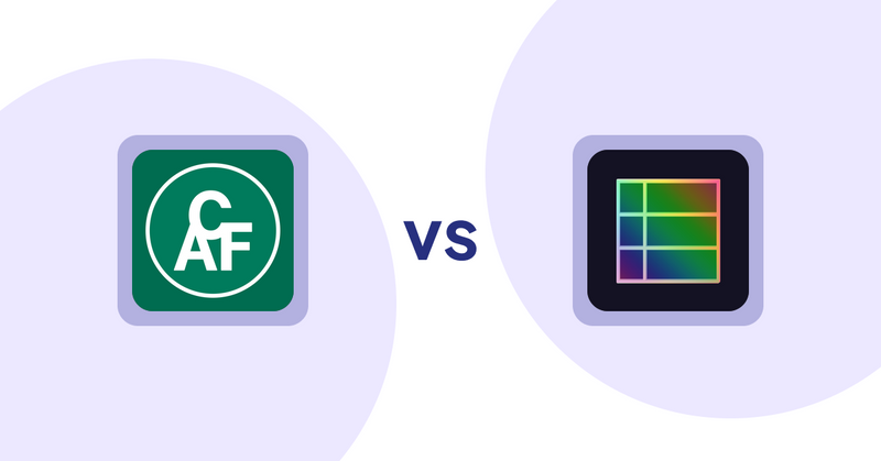 Shopify Metafield Apps: ACF: Metafields Custom Fields vs TableFlow Specification Table