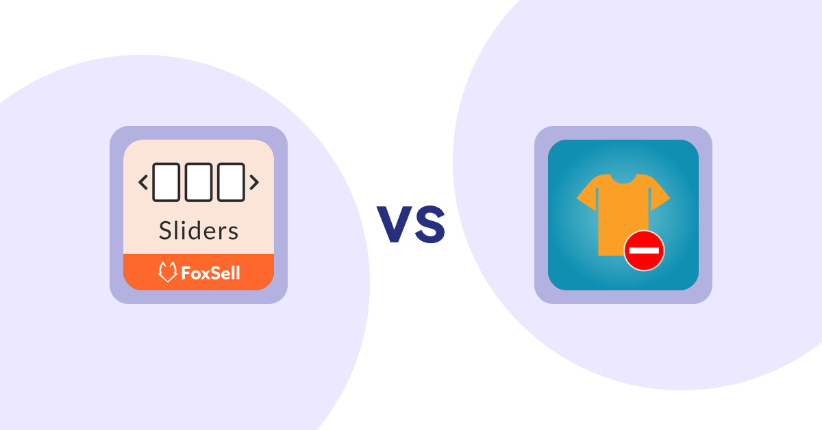 Shopify Product Display Apps: FoxSell Slider & Carousel vs Products Unavailable