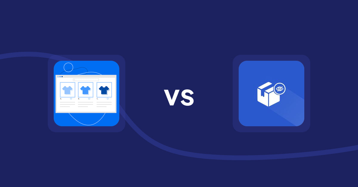 Shopify Product Display Apps: Hura Product Showcase Builder vs Addify ‑ Hide Products