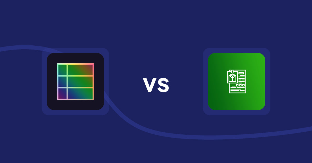Shopify Product Display Apps: TableFlow Specification Table vs. OC Product Size Chart