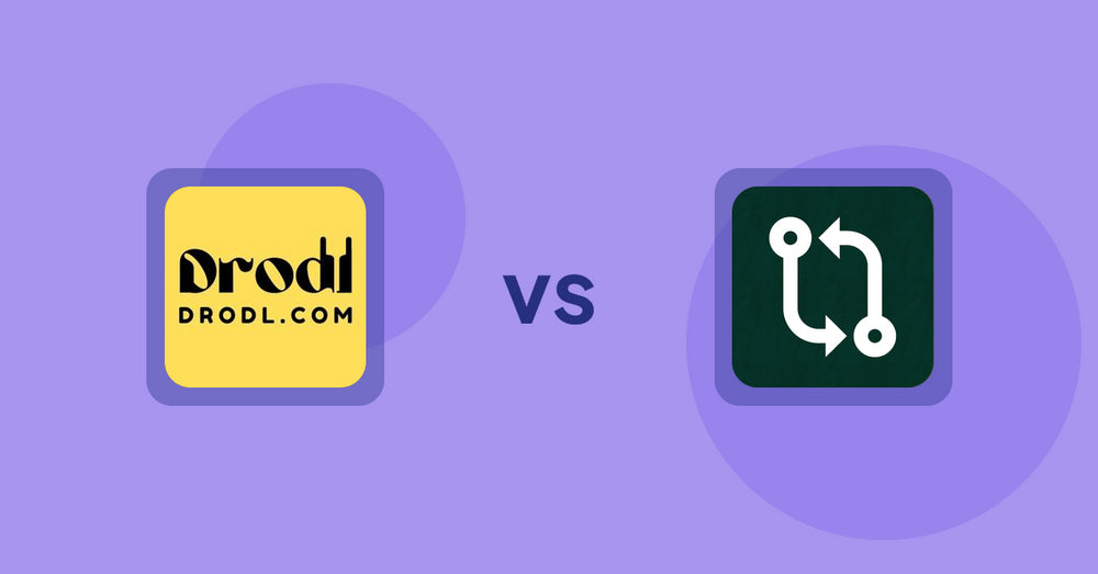 Shopify Product Display Apps: Drodl: Hide SoldOut Products vs Compareder ‑ Product Compare