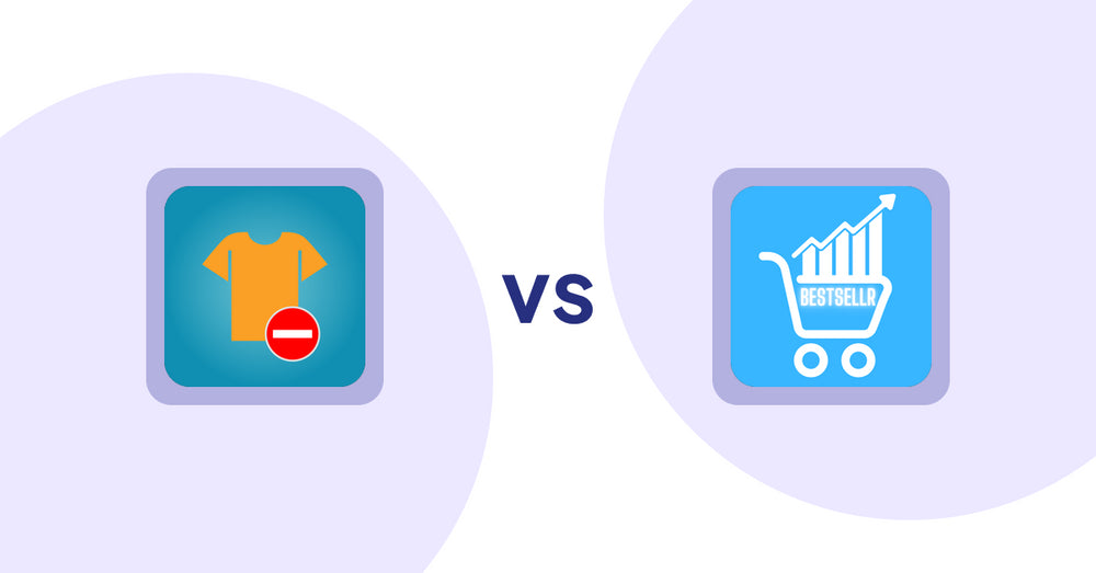 Shopify Product Display Apps: Products Unavailable vs Bestsellr