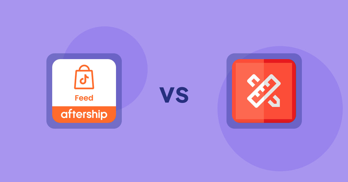 Shopify Product Display Apps: AfterShip Feed for TikTok Shop vs RT: Size Chart, Size Guide