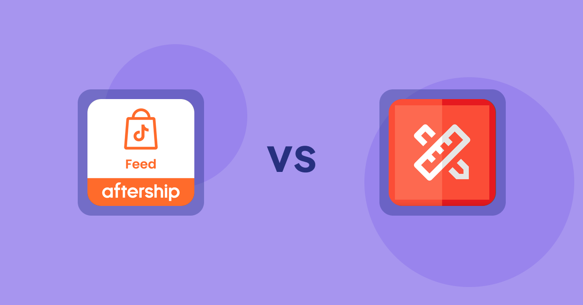 Shopify Product Display Apps: AfterShip Feed for TikTok Shop vs RT: Size Chart, Size Guide