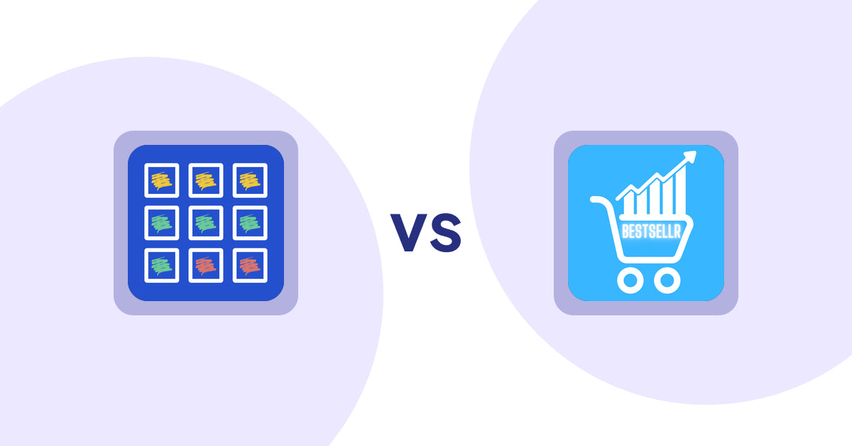 Shopify Product Display Apps: Pixc: Visual Merchandising vs. Bestsellr