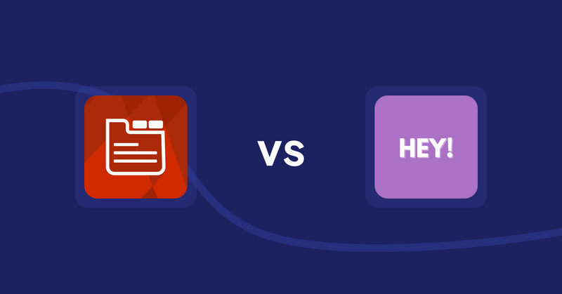 Shopify Product Display Apps: Tabs: SEO Product Tabs with AI vs Hey! Product Page Banner & Text