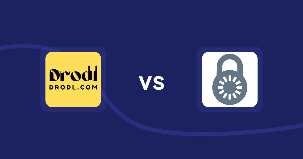 Shopify Product Display Apps: Drodl: Hide SoldOut Products vs. Reveal Lock Manager