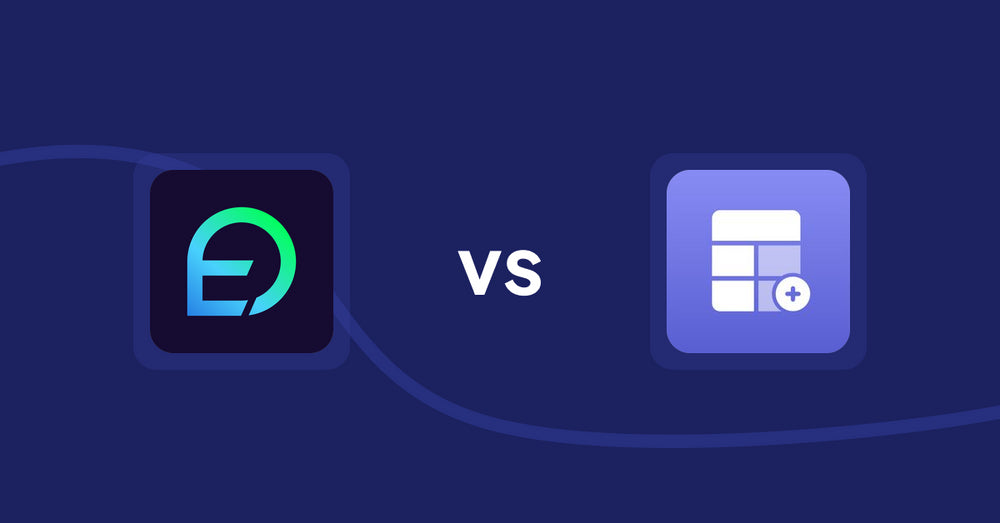 Shopify Product Display Apps: EasyDisplay: Product Showcase vs Eazy Specification Tags Table
