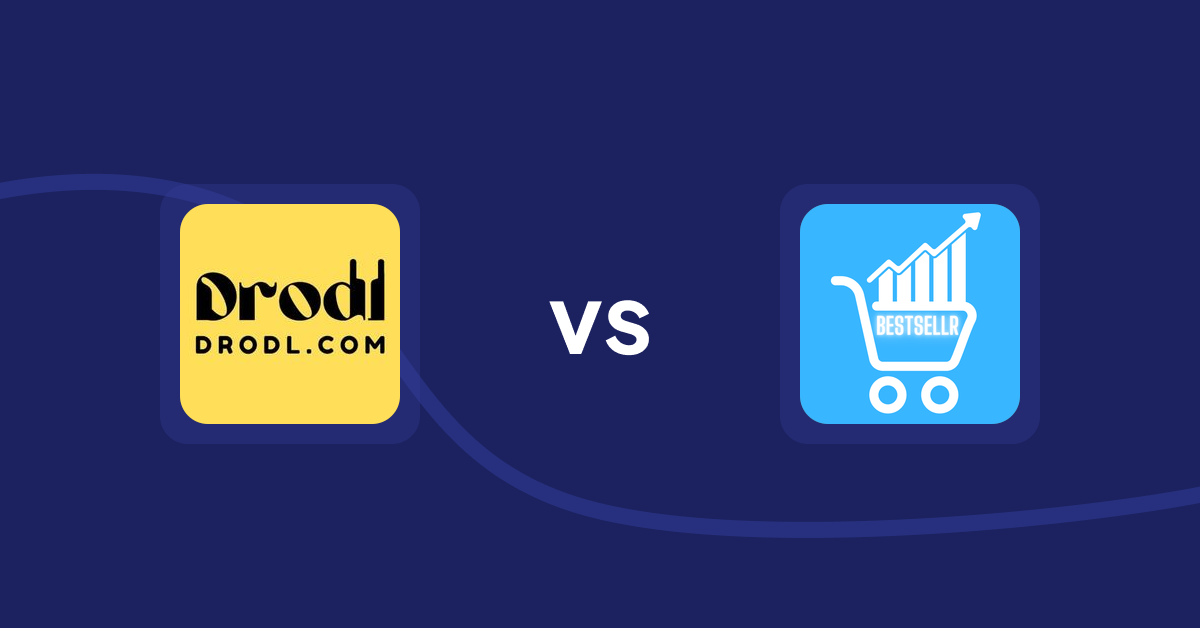 Shopify Product Display Apps: Drodl: Hide SoldOut Products vs Bestsellr