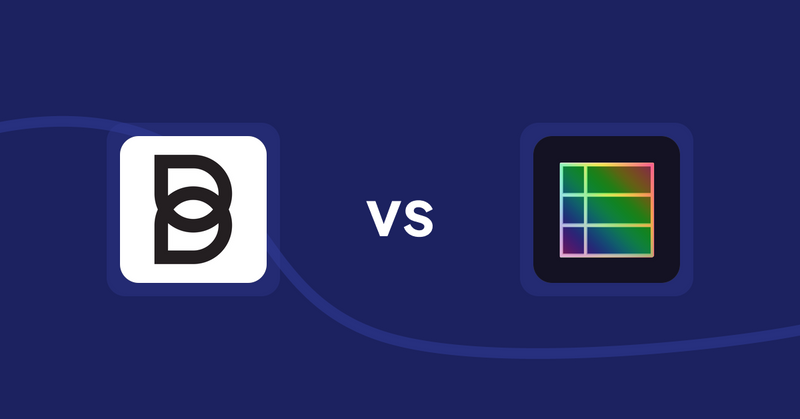 Shopify Product Display Apps: Botika: AI Models Pro Photos vs. TableFlow Specification Table