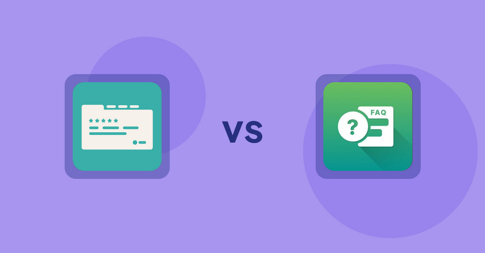 Shopify Product Display Apps: Smart Tabs ‑ Product Tabs vs FAQ Expert: Product FAQ