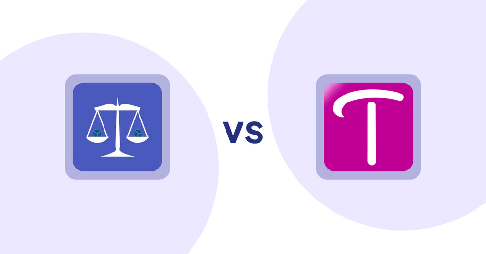 Shopify Product Display Apps: Equate ‑ Product Compare vs WS Transparency