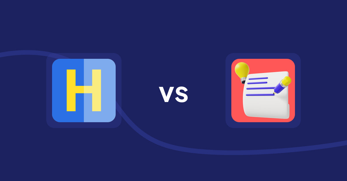 Shopify Product Display Apps: HiVar : Hide Sold Out Variants vs Wordo ‑ ChatGPT AI Description