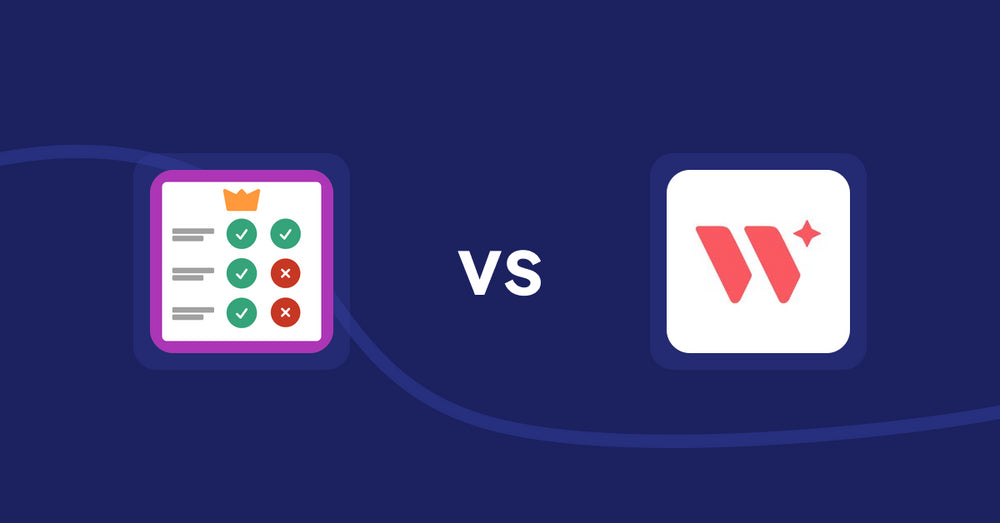 Shopify Product Display Apps: Pretty Comparison Tables vs Wizart Visualizer