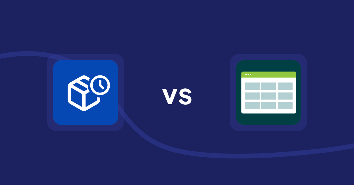 Shopify Product Display Apps: PreOrder Alpha vs Product Table ...
