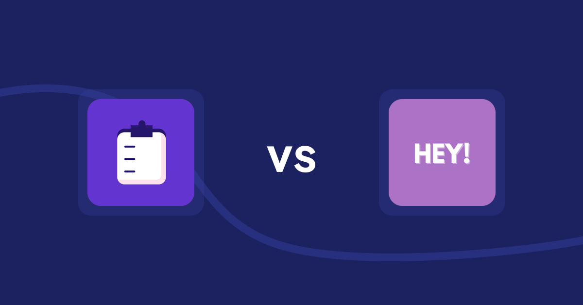 Shopify Product Display Apps: WSH Order Form & ReOrder vs Hey! Product Page Banner & Text