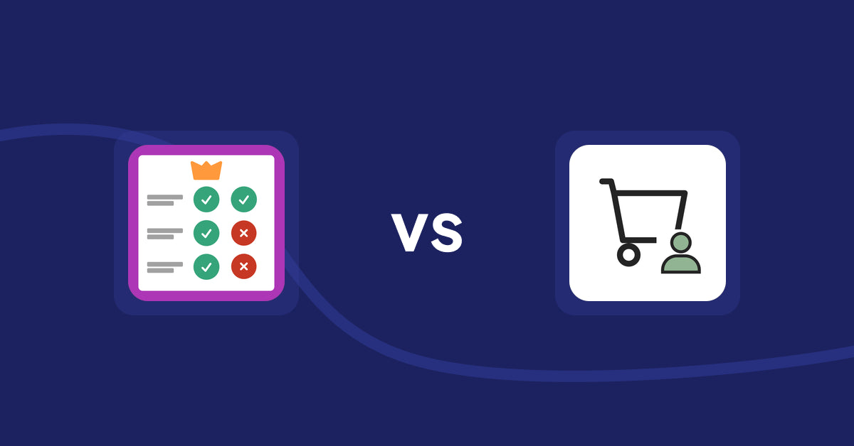 Shopify Product Display Apps: Pretty Comparison Tables vs シンプル会員注文割引｜お手軽ログインセール設定
