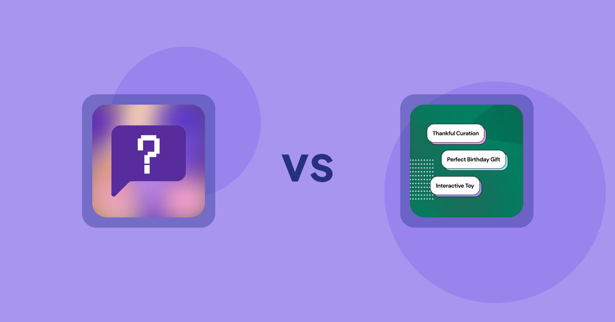 Shopify Product Display Apps: FAQbucket ‑ Help Center & FAQ vs FeatureFrame ‑ Pretty Product