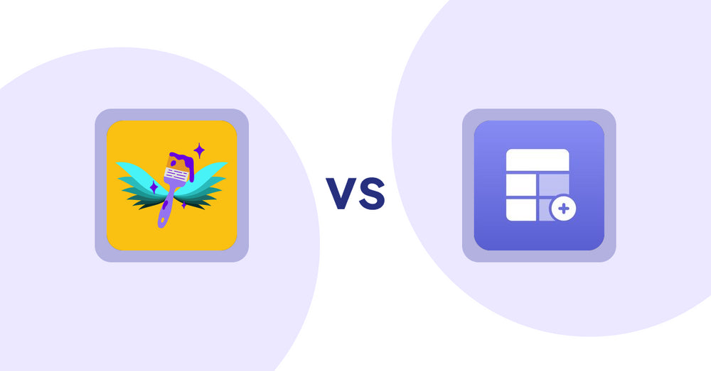 Shopify Product Display Apps: Badgfly ‑ Product Personalizer vs Eazy Specification Tags Table
