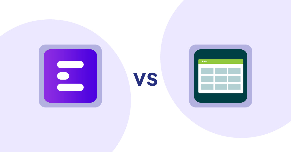 Shopify Product Display Apps: ANG Extra Menu vs. Product Table