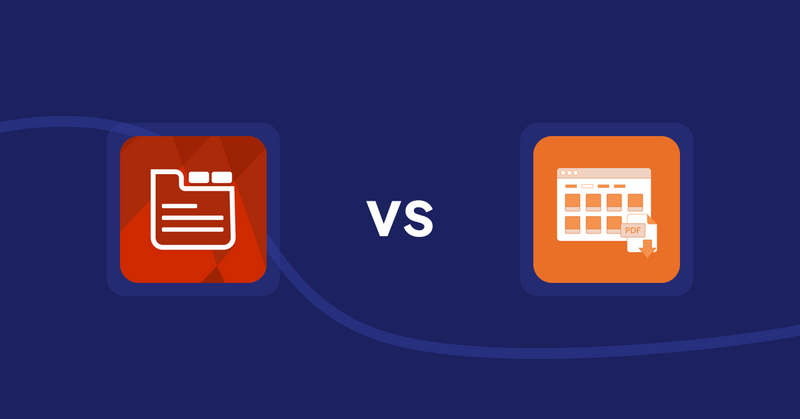 Shopify Product Display Apps: Tabs: SEO Product Tabs with AI vs Meetanshi PDF Product Catalog