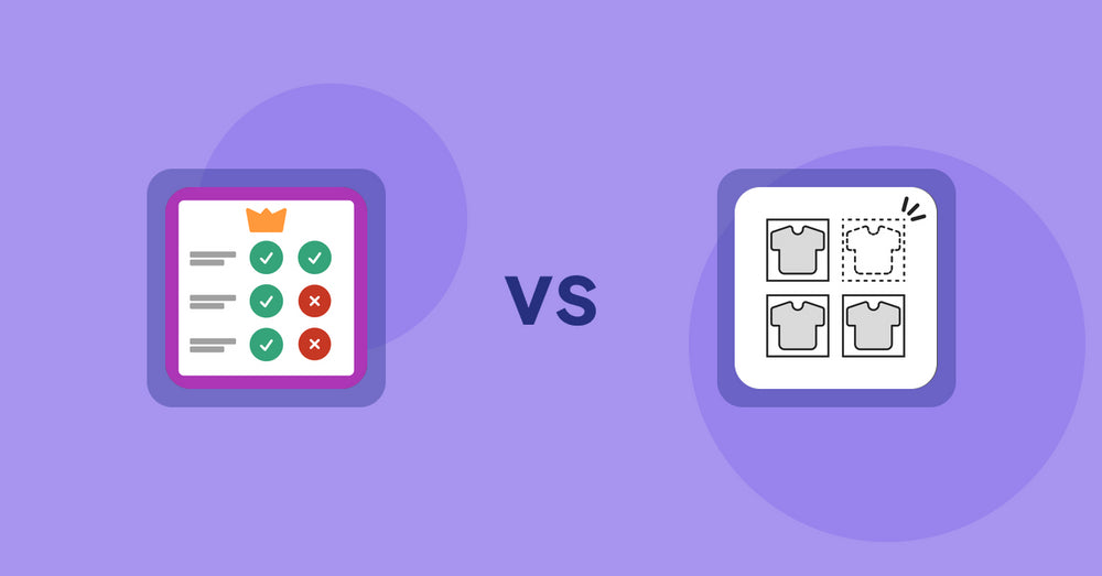 Shopify Product Display Apps: Pretty Comparison Tables vs シンプル売り切れ非表示｜在庫切れ商品の表示変更