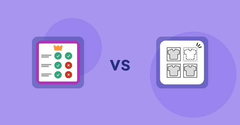 Shopify Product Display Apps: Pretty Comparison Tables vs シンプル売り切れ非表示｜在庫切れ商品の表示変更