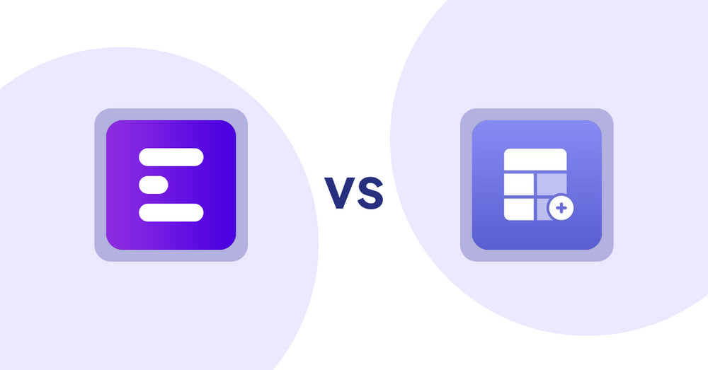 Shopify Product Display Apps: ANG Extra Menu vs. Eazy Specification Tags Table