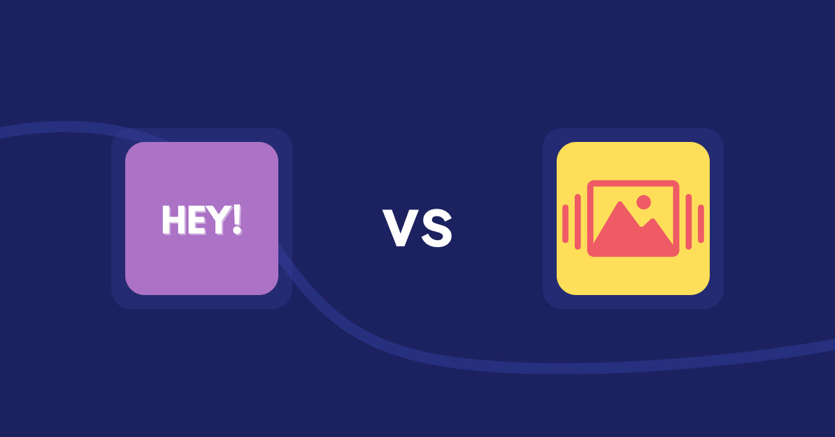 Shopify Product Display Apps: Hey! Product Page Banner & Text vs Slidy Testimonial Carousel