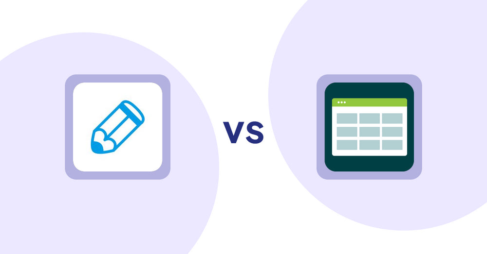 Shopify Product Display Apps: Writer Sofia vs. Product Table