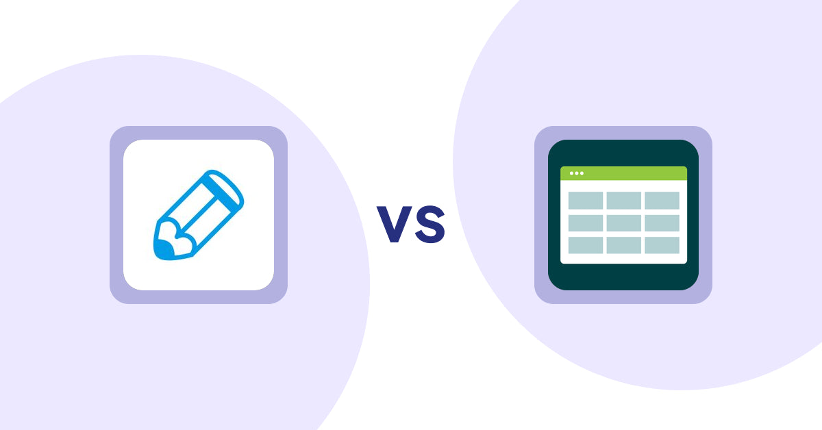 Shopify Product Display Apps: Writer Sofia vs. Product Table