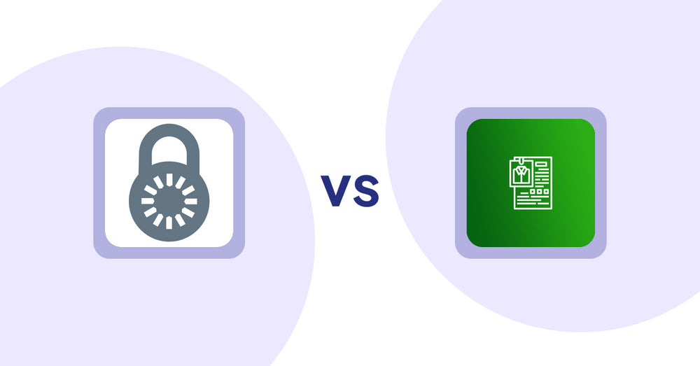 Shopify Product Display Apps: Reveal Lock Manager vs OC Product Size Chart
