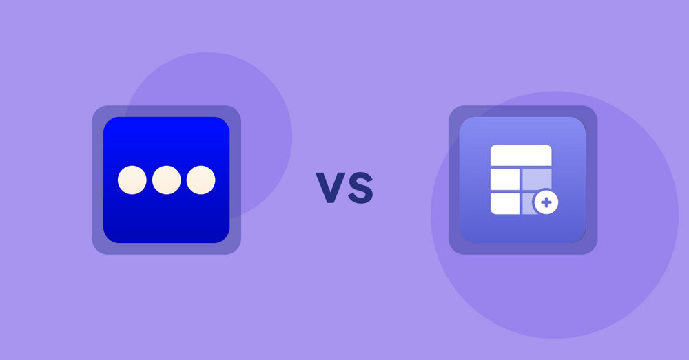Shopify Product Display Apps: Vario ‑ Variation Swatches vs Eazy Specification Tags Table
