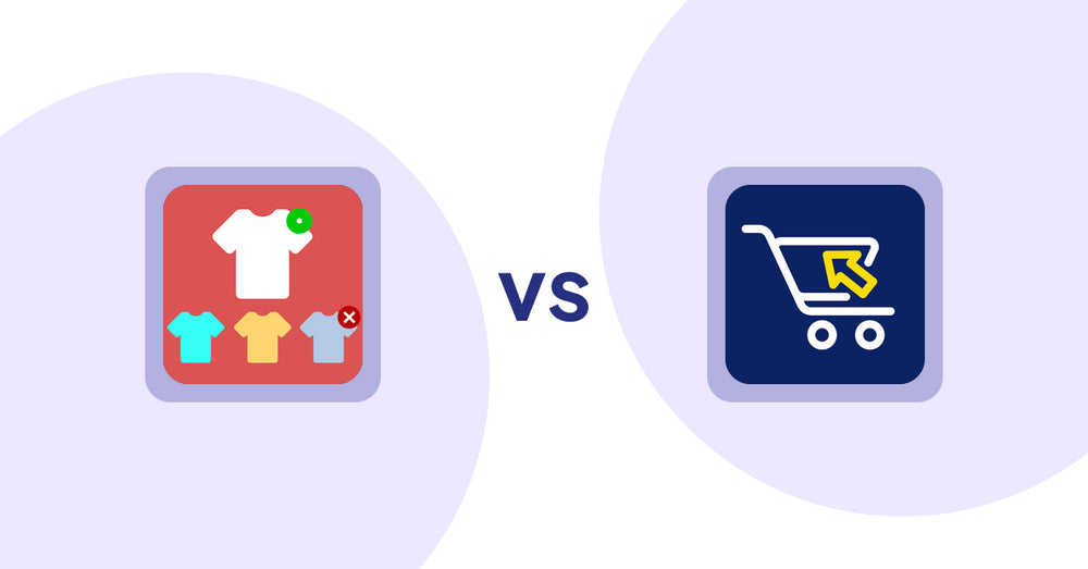Shopify Product Display Apps: ST: Product & Collection Sort vs Swift B2B Cart / CSV Upload