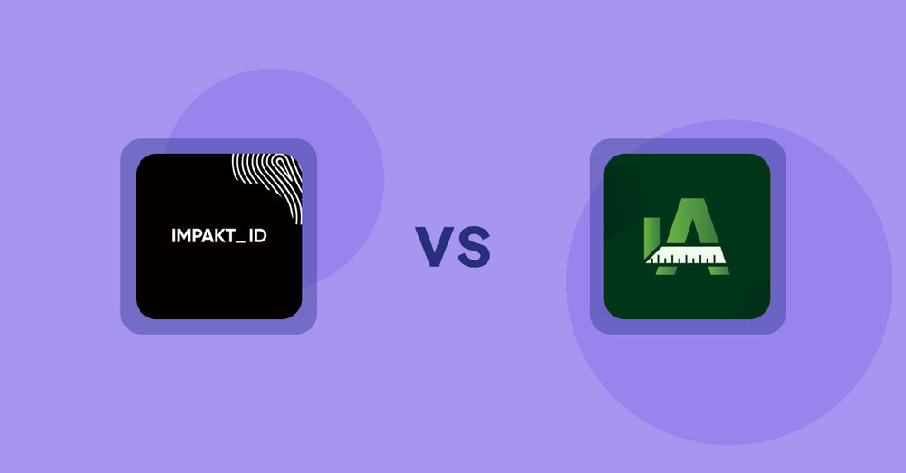 Shopify Product Display Apps: IMPAKT ID: Fashion CO2 Tracker vs Easy Size Chart by Akeans