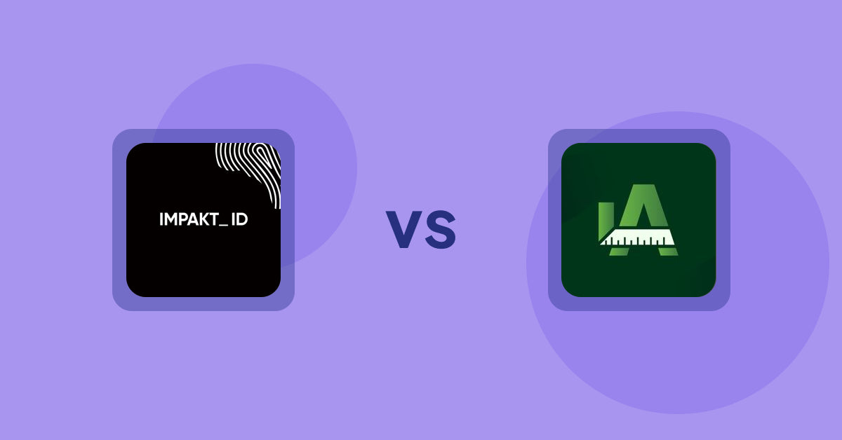 Shopify Product Display Apps: IMPAKT ID: Fashion CO2 Tracker vs Easy Size Chart by Akeans