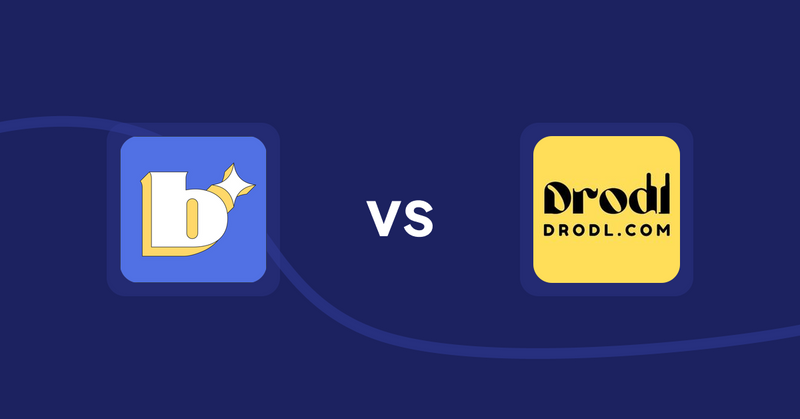 Shopify Product Display Apps: Because: CRO + Personalization vs Drodl: Hide SoldOut Products