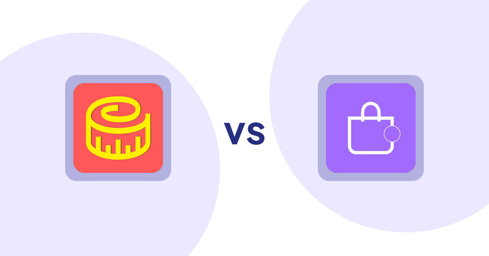 Shopify Product Display Apps: Snake Size Chart & Size Guide vs ShowMe: Product Showcases