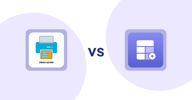Shopify Product Display Apps: LitPDP ‑ Print as PDF vs Eazy Specification Tags Table