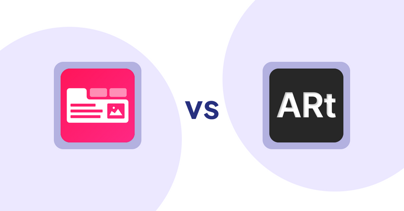 Shopify Product Display Apps: Tabs+ Product Descriptions vs Wall Art Viewer AR