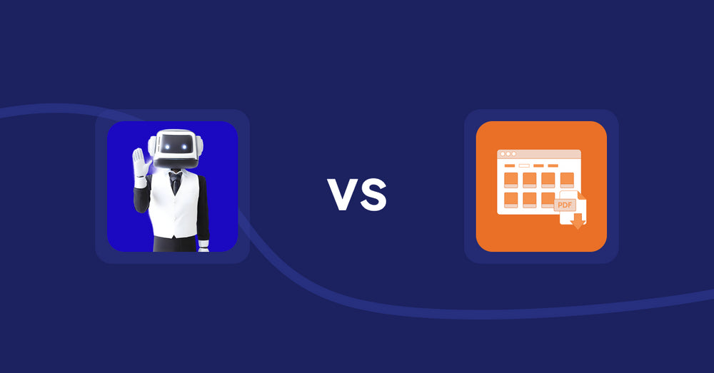 Shopify Product Display Apps: ShopCierge — AI Sales Chatbot vs Meetanshi PDF Product Catalog