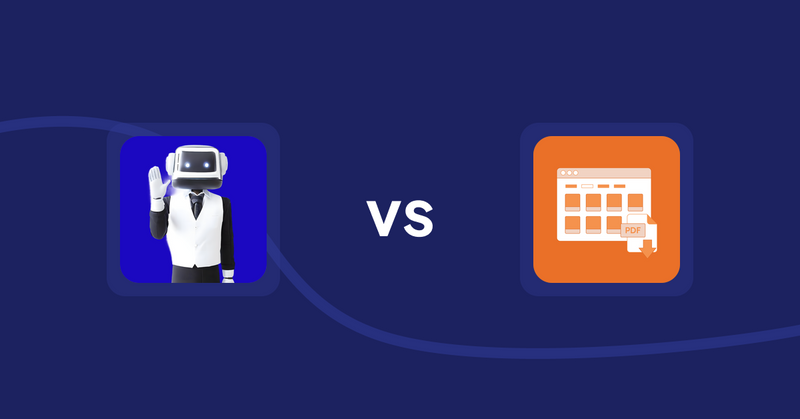 Shopify Product Display Apps: ShopCierge — AI Sales Chatbot vs Meetanshi PDF Product Catalog