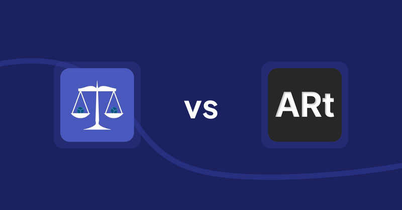Shopify Product Display Apps: Equate ‑ Product Compare vs Wall Art Viewer AR
