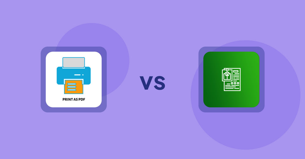 Shopify Product Display Apps: LitPDP ‑ Print as PDF vs OC Product Size Chart