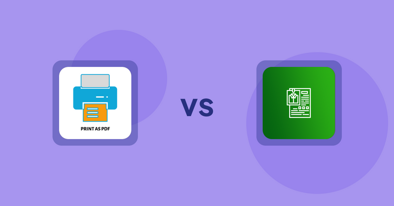 Shopify Product Display Apps: LitPDP ‑ Print as PDF vs OC Product Size Chart