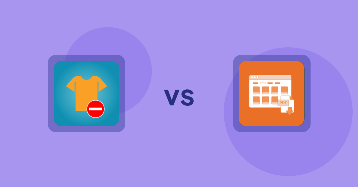 Shopify Product Display Apps: Products Unavailable vs Meetanshi PDF Product Catalog