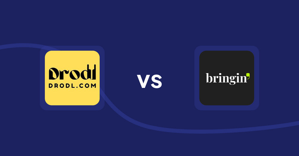 Shopify Product Display Apps: Drodl: Hide SoldOut Products vs Bringin